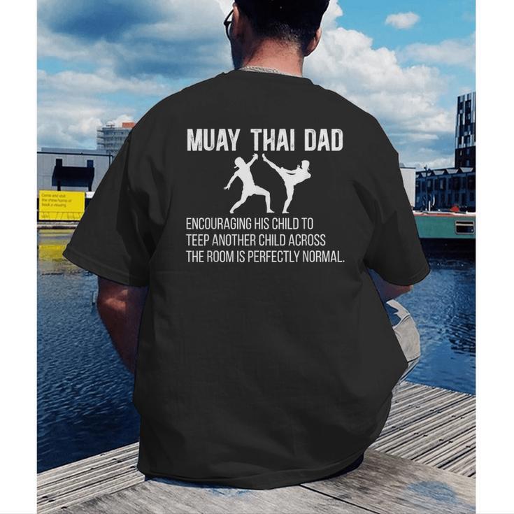 Muay Thai Dad Definition Muay Thai Father Men's Back Print T-Shirt Muay Thai Dad Definition Muay Thai Father Men's Back Print T-Shirt