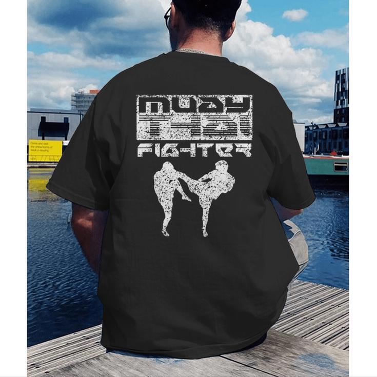 Muay Thai Fighter Boxing Martial Arts Men's Back Print T-Shirt