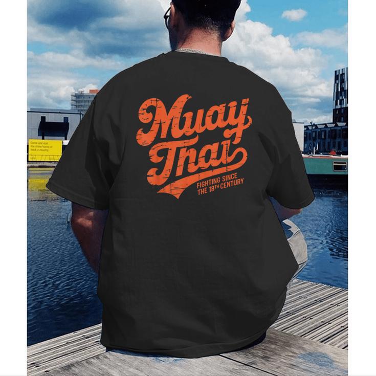 Muay Thai Fighting Muay Thai Coach Men's Back Print T-Shirt Muay Thai Fighting Muay Thai Coach Men's Back Print T-Shirt