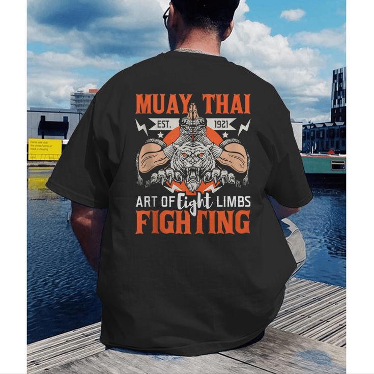 Muay Thai Fighting MMA Thai Boxing Mixed Martial Arts Men's Back Print T-Shirt Muay Thai Fighting MMA Thai Boxing Mixed Martial Arts Men's Back Print T-Shirt