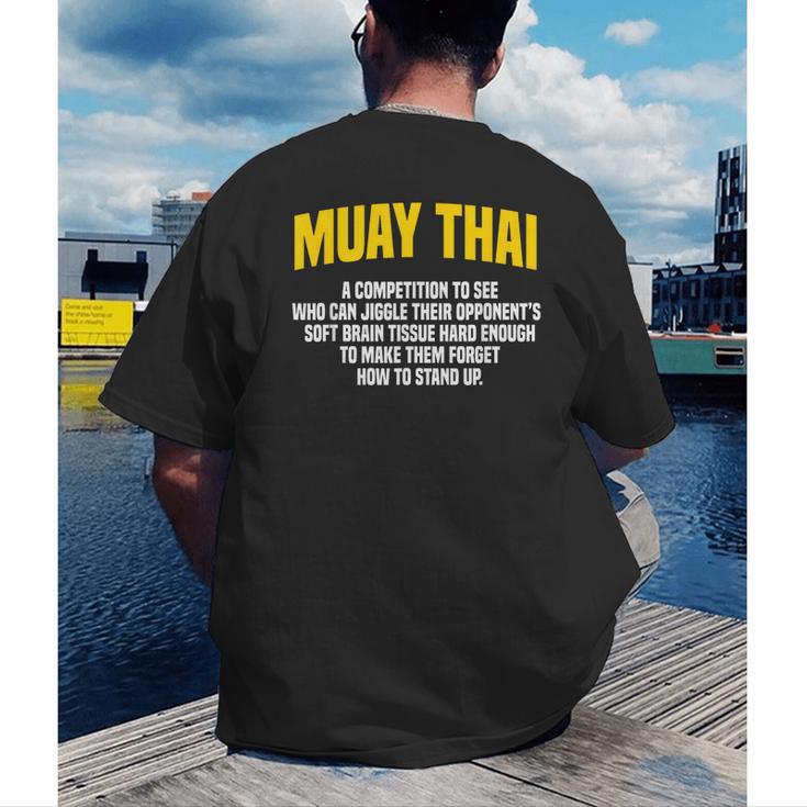 Muay Thai Martial Arts Combat Sports Men's Back Print T-Shirt