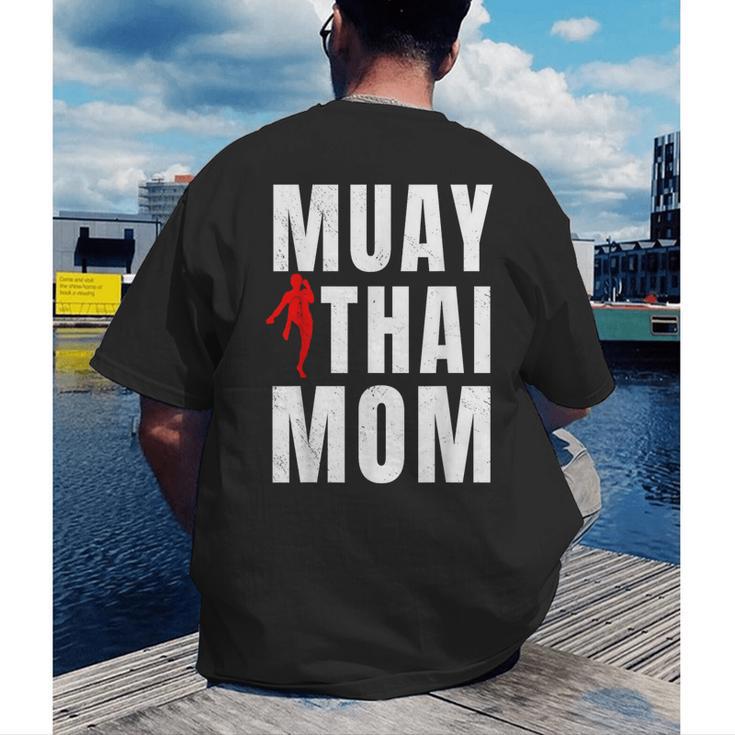 Muay Thai Mom Martial Artis Combat Sports Mother's Day Men's Back Print T-Shirt