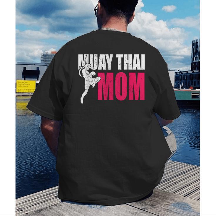 Muay Thai Mom Women Boxing Kickboxing MMA Muay Thai Men's Back Print T-Shirt