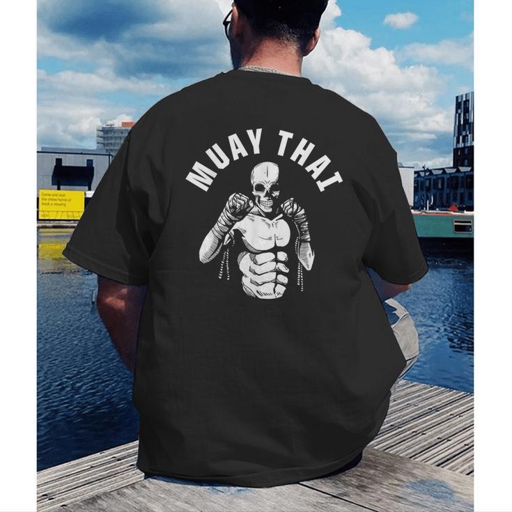 Muay Thai Skeleton Fighter MMA Club Coach Martial Arts Fight Men's Back Print T-Shirt Muay Thai Skeleton Fighter MMA Club Coach Martial Arts Fight Men's Back Print T-Shirt