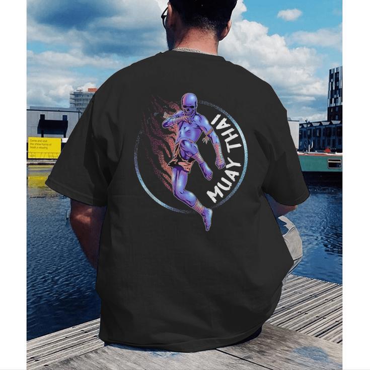 Muay Thai Skeleton Men's Back Print T-Shirt Muay Thai Skeleton Men's Back Print T-Shirt