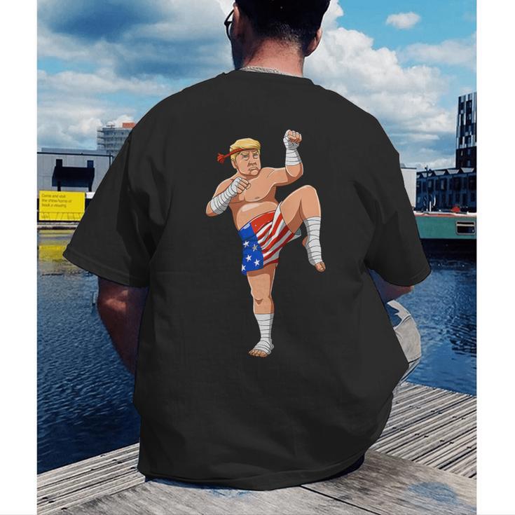 Muay Thai Trump Make Muay Thai Great Again Men's Back Print T-Shirt Muay Thai Trump Make Muay Thai Great Again Men's Back Print T-Shirt
