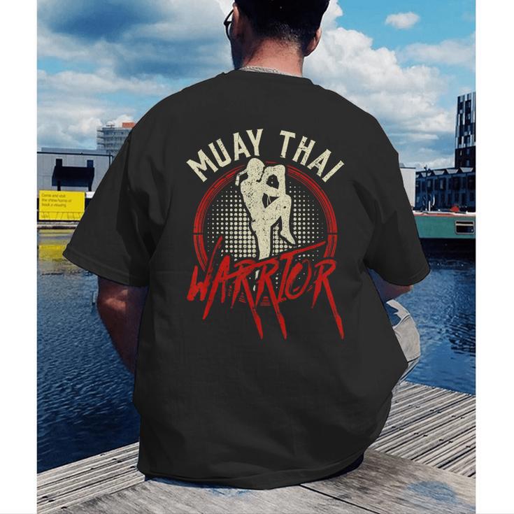 Muay Thai Warrior Fighter Boxing Martial Arts Hobby Men's Back Print T-Shirt