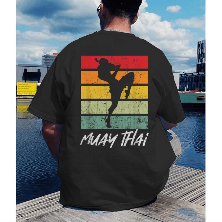 Retro Muay Thai Vintage MMA Martial Arts Thailand Boxing Men's Back Print T-Shirt Retro Muay Thai Vintage MMA Martial Arts Thailand Boxing Men's Back Print T-Shirt
