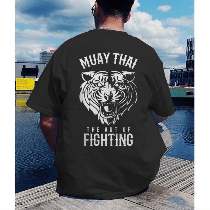 Tiger Muay Thai And Kickboxing Men's Back Print T-Shirt Tiger Muay Thai And Kickboxing Men's Back Print T-Shirt