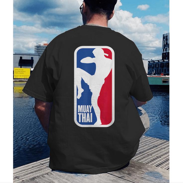 Vintage Muay Thai Fighter MMA Street Fight Kickboxing Club Men's Back Print T-Shirt