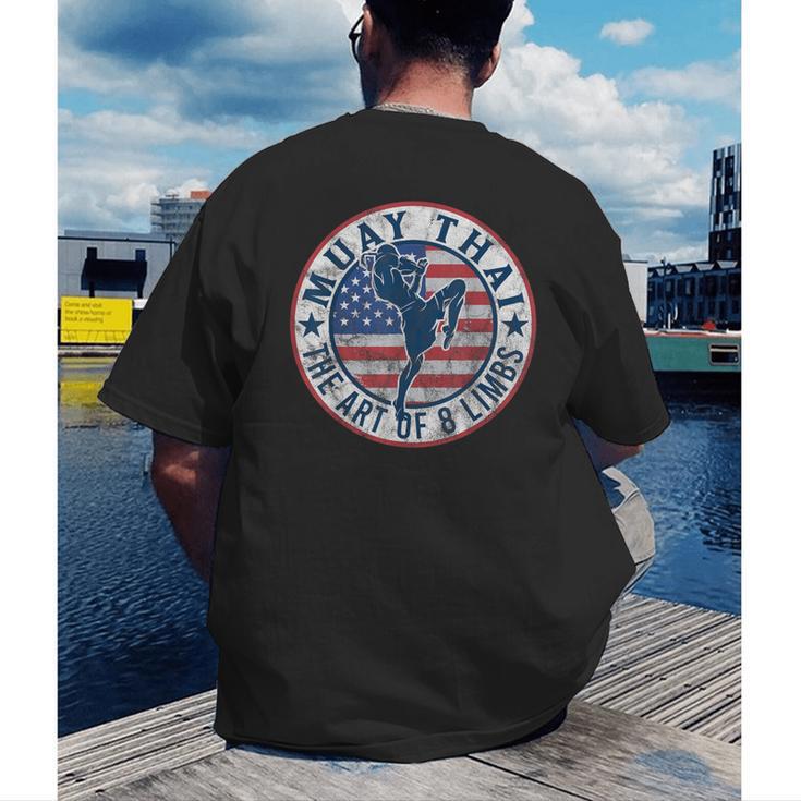 Vintage Muay Thai Karate Boxing Mixed Martial Arts Men's Back Print T-Shirt
