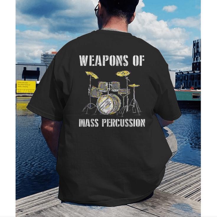 Weapons Of Mass Percussion Band Best Drummer Drum Kit Men's Back Print T-Shirt Weapons Of Mass Percussion Band Best Drummer Drum Kit Men's Back Print T-Shirt