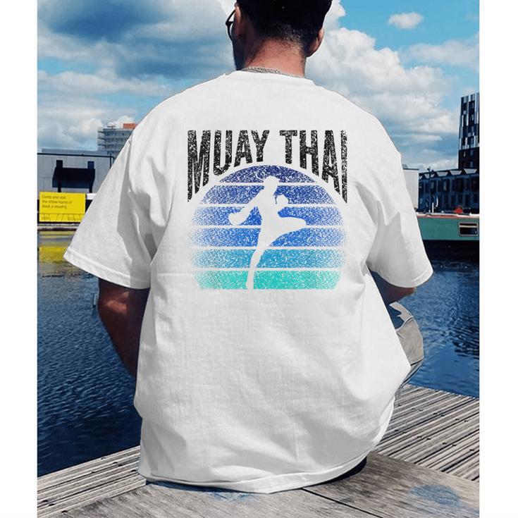 Muay Thai Hobby Fighter Martial Arts Boxing Men's Back Print T-Shirt