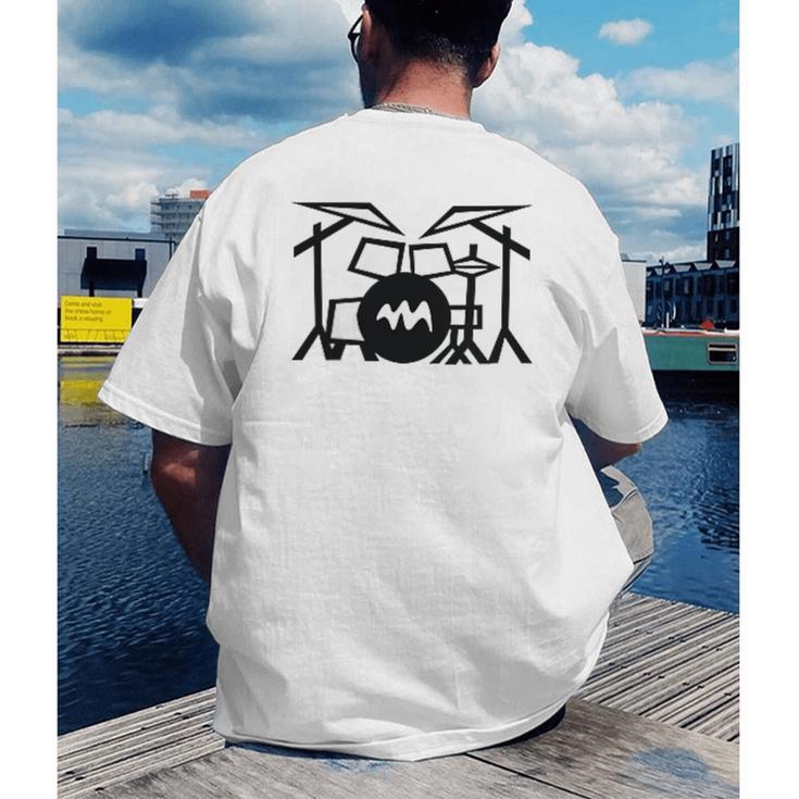 Retro Drum Kit Raglan Baseball Tee Men's Back Print T-Shirt Retro Drum Kit Raglan Baseball Tee Men's Back Print T-Shirt