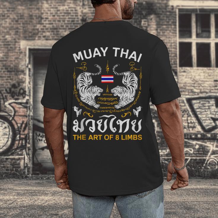 The Art Of 8 Limbs Sak Yant Tiger Muay Thai Men's Back Print T-Shirt