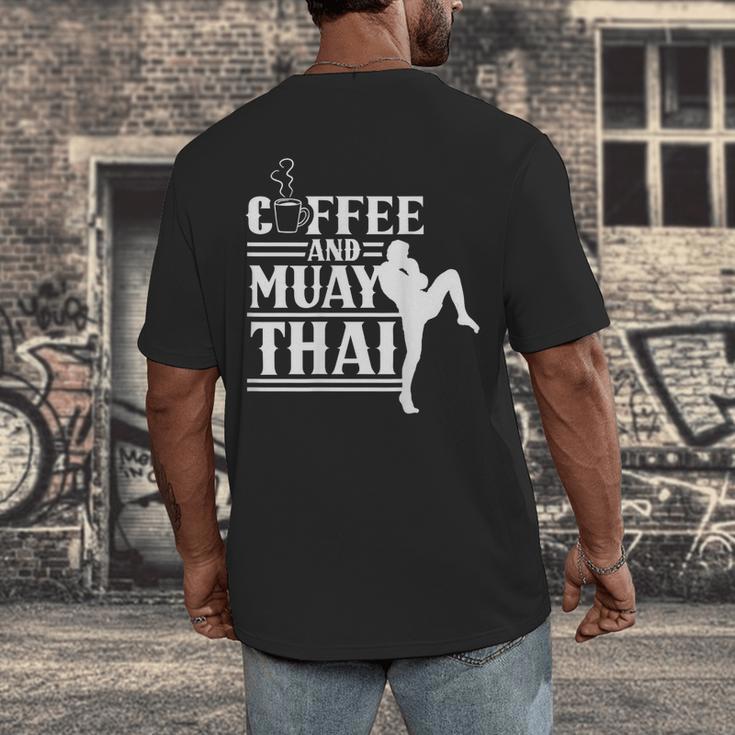 Coffee And Muay Thai Martial Arts Boxing Hobby Fighter Men's Back Print T-Shirt