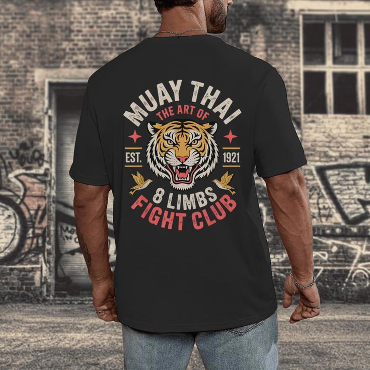 Cool Muay Thai Art For Men Women Kickboxer MMA Muay Thai Men's Back Print T-Shirt