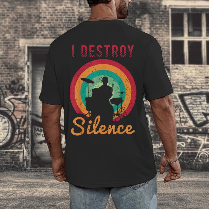 Drum Kit Tshirt For a Drummer With Percussion Instruments Men's Back Print T-Shirt Drum Kit Tshirt For a Drummer With Percussion Instruments Men's Back Print T-Shirt