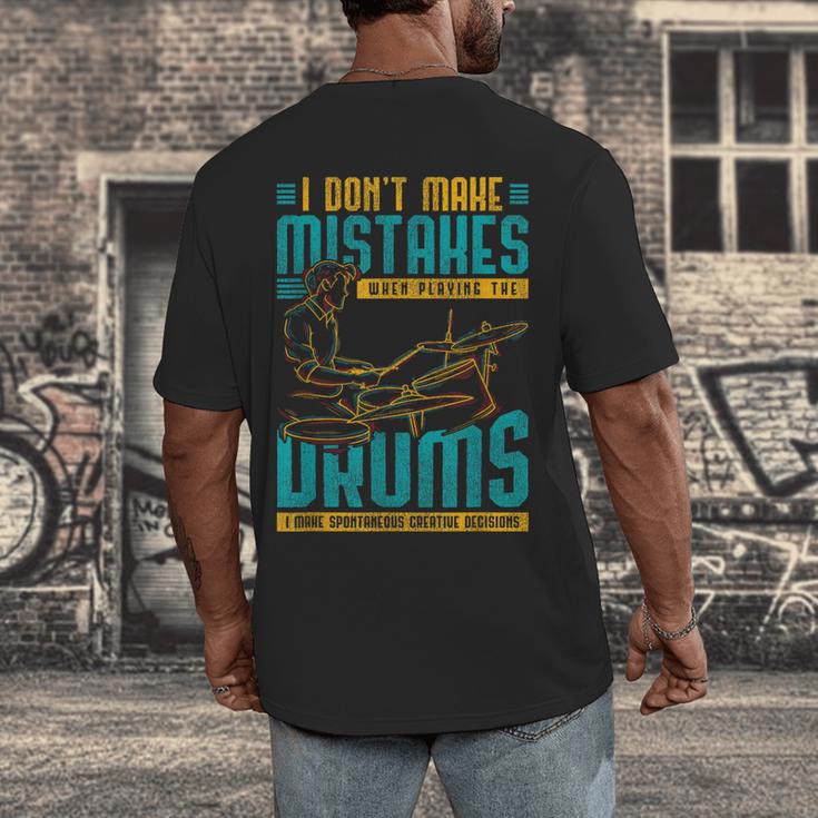 Drummer Drummer Drum Kit Men's Back Print T-Shirt Drummer Drummer Drum Kit Men's Back Print T-Shirt