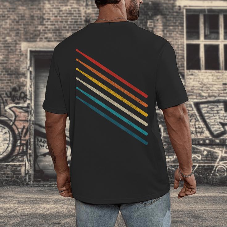 Drummer Drum Kit Vintage Retro Drummer Men's Back Print T-Shirt Drummer Drum Kit Vintage Retro Drummer Men's Back Print T-Shirt