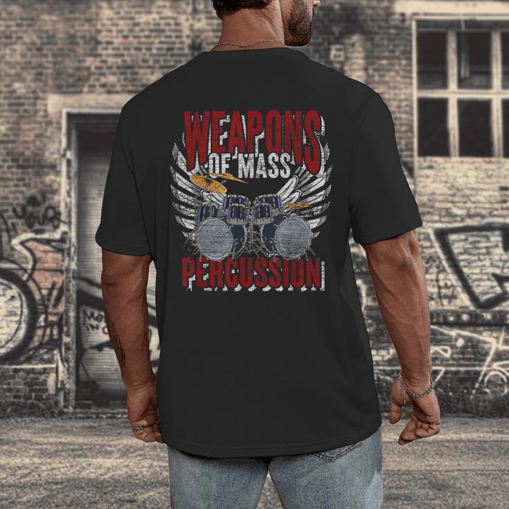 Drummer Rock Drummer Drum Kit Men's Back Print T-Shirt Drummer Rock Drummer Drum Kit Men's Back Print T-Shirt