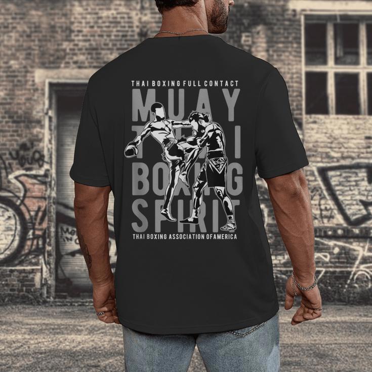 Full Contact Thai Boxing Association Of America Muay Thai Men's Back Print T-Shirt Full Contact Thai Boxing Association Of America Muay Thai Men's Back Print T-Shirt