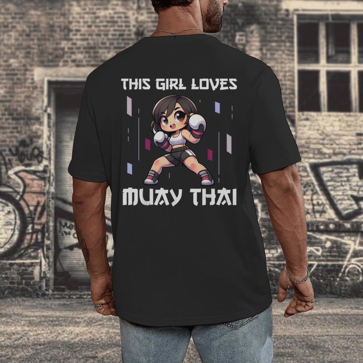 This Girl Loves Muay Thai Muay Thai Girls Kids Men's Back Print T-Shirt This Girl Loves Muay Thai Muay Thai Girls Kids Men's Back Print T-Shirt