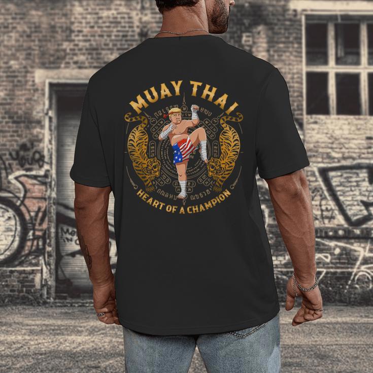 Heart Of a Champion Kickboxing And Muay Thai Trump Men's Back Print T-Shirt