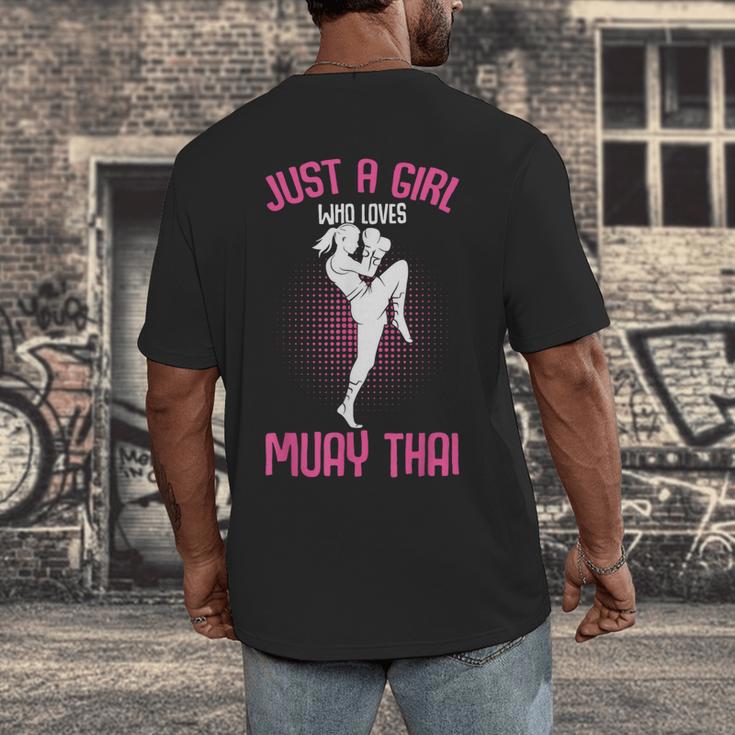 Just a Girl Who Loves Muay Thai Kids Girls Men's Back Print T-Shirt Just a Girl Who Loves Muay Thai Kids Girls Men's Back Print T-Shirt