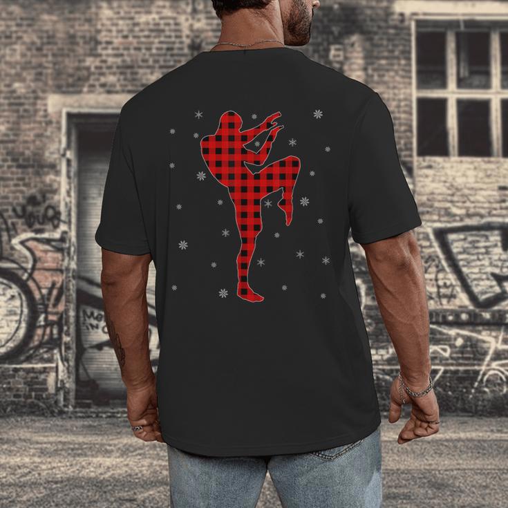 Matching Muay Thai Martial Arts Christmas Pajama Men's Back Print T-Shirt