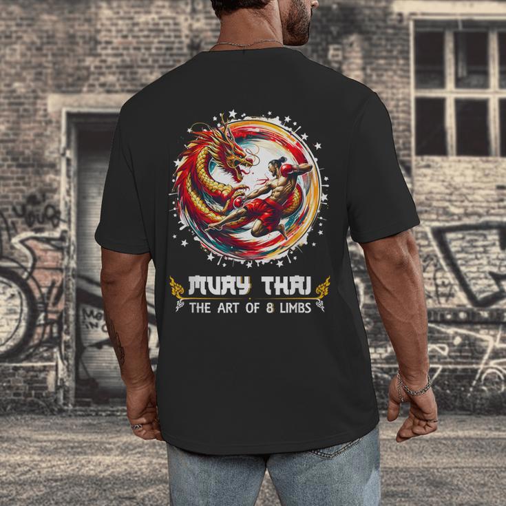 MMA Thai Boxing Art Of Eight Limbs Combat Muay Thai Men's Back Print T-Shirt