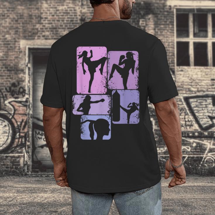 Muay Thai Thai Boxes Girls Kids Women Men's Back Print T-Shirt