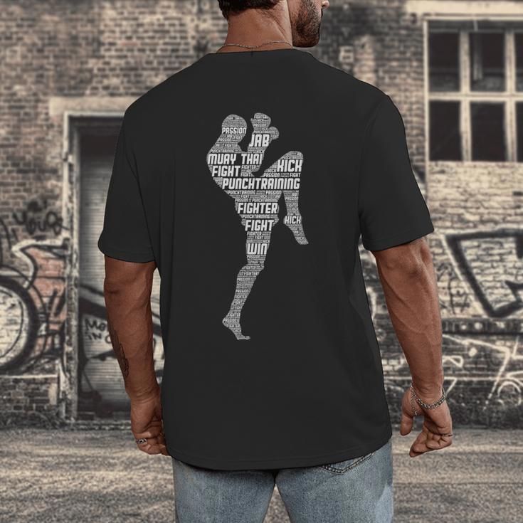 Muay Thai Thai Boxes Taekwondo Men Boys Children Men's Back Print T-Shirt
