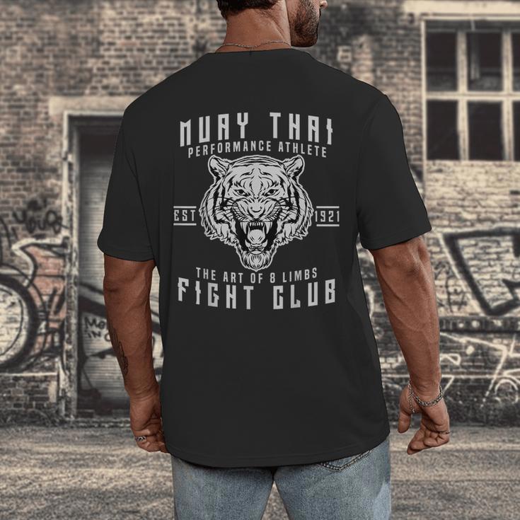 Muay Thai Thai Boxing Kickboxing Men's Back Print T-Shirt
