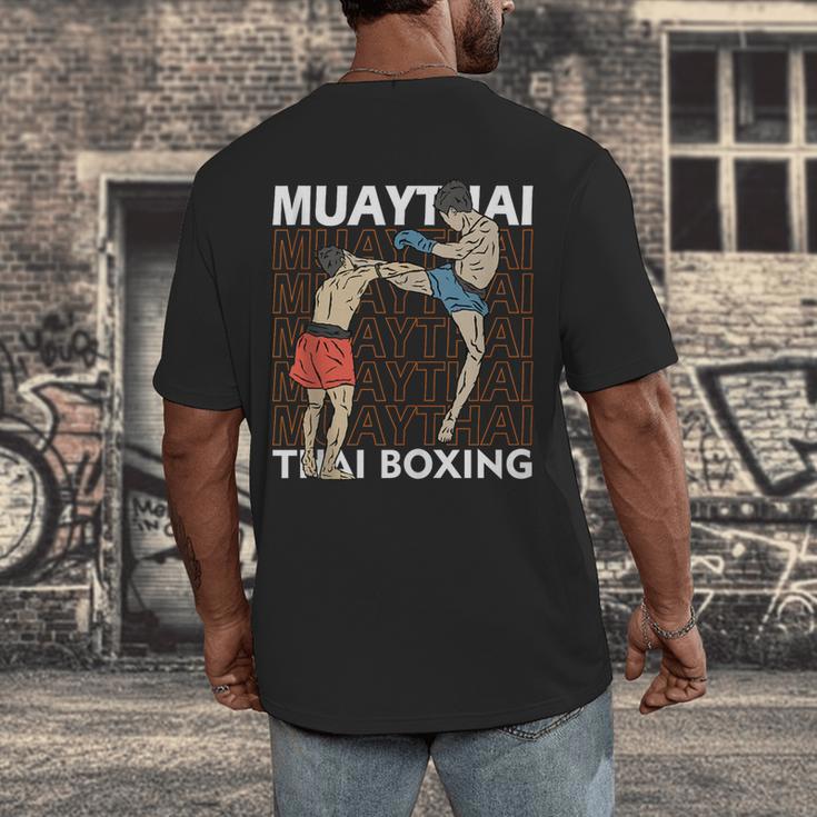 Muay Thai Boxing Men's Back Print T-Shirt Muay Thai Boxing Men's Back Print T-Shirt