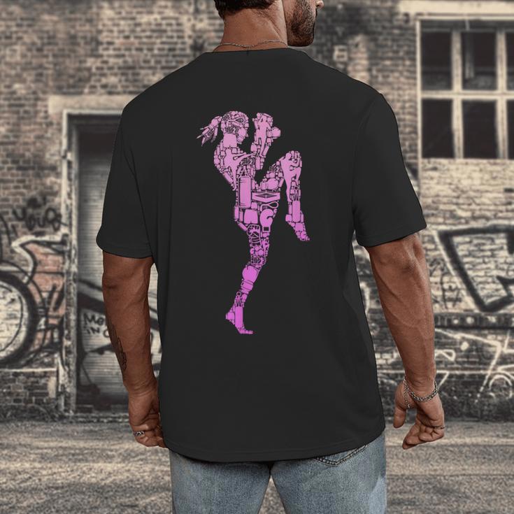 Muay Thai Thai Boxing Women Girls Children Men's Back Print T-Shirt Muay Thai Thai Boxing Women Girls Children Men's Back Print T-Shirt