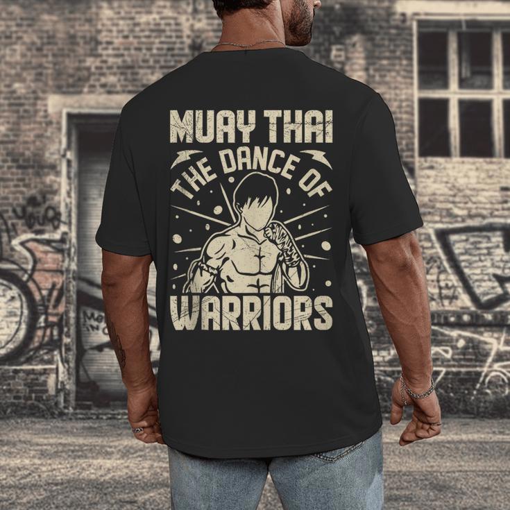 Muay Thai The Dance Of Warriors Muay Thai Men's Back Print T-Shirt