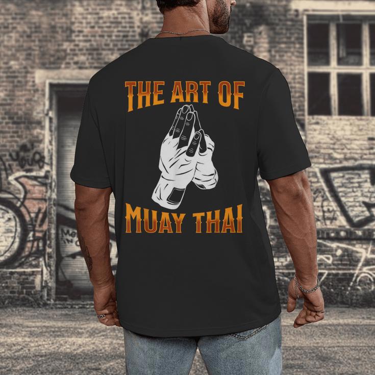 Muay Thai Fighter The Art Of Muay Thai Men's Back Print T-Shirt Muay Thai Fighter The Art Of Muay Thai Men's Back Print T-Shirt