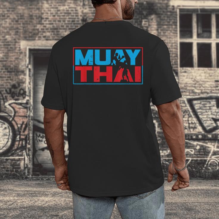 Muay Thai Fighter Boxing Martial Arts Hobby Men's Back Print T-Shirt