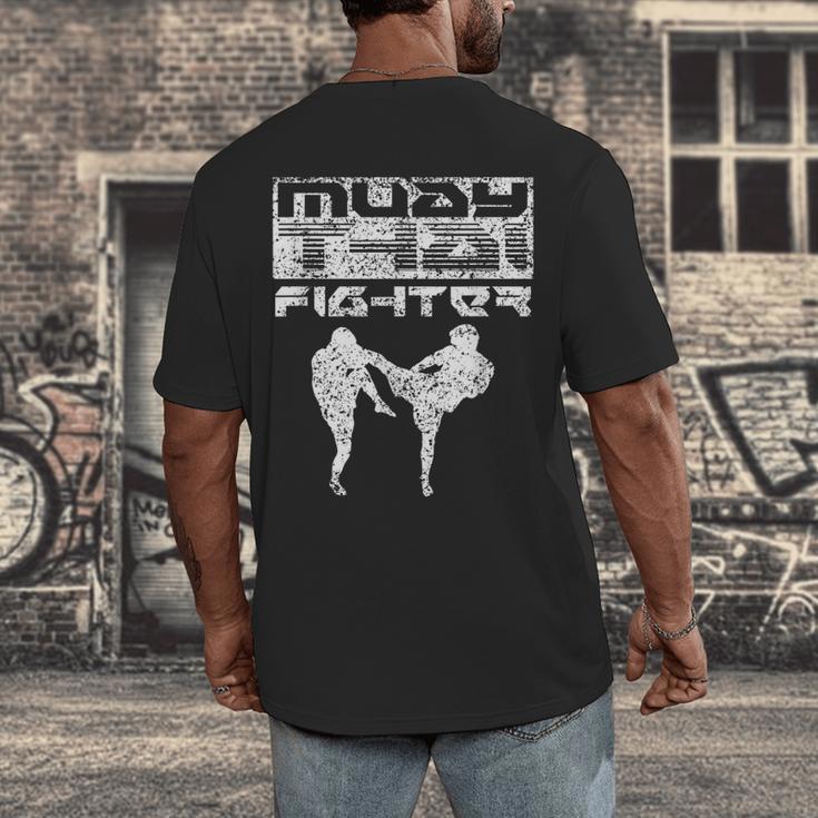 Muay Thai Fighter Boxing Martial Arts Men's Back Print T-Shirt