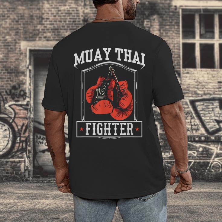 Muay Thai Fighter Hobby Boxing Martial Arts Men's Back Print T-Shirt