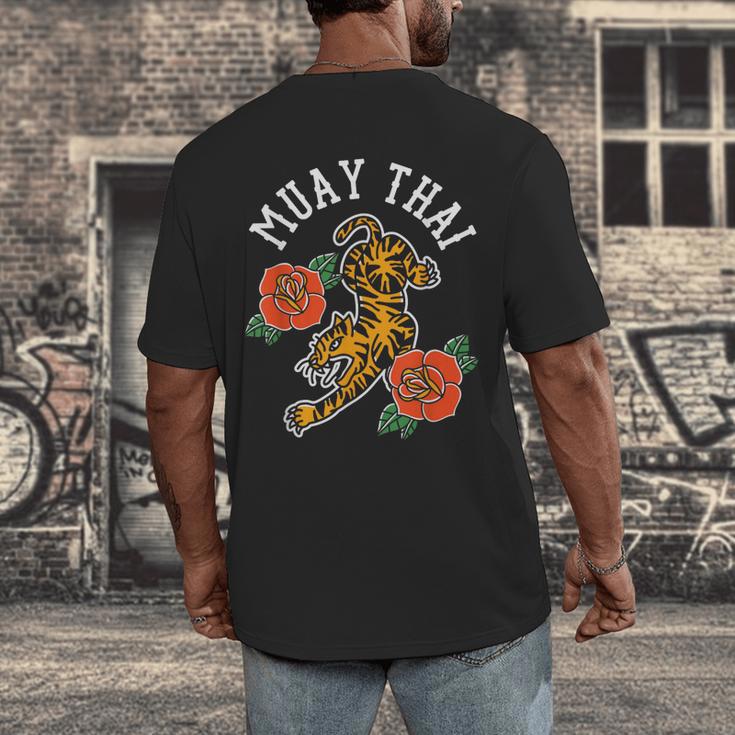 Muay Thai Fighter Hobby Martial Arts Boxing Men's Back Print T-Shirt