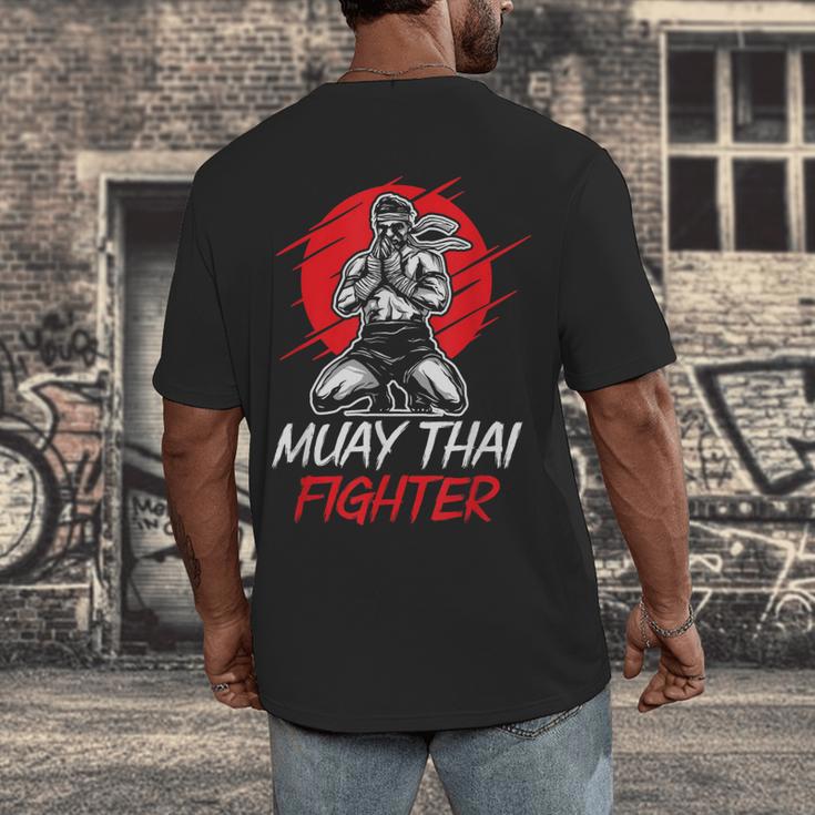 Muay Thai Fighter Martial Arts Boxing Hobby Men's Back Print T-Shirt