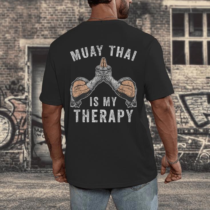 Muay Thai Fighter Martial Arts Sport Muay Thai Men's Back Print T-Shirt