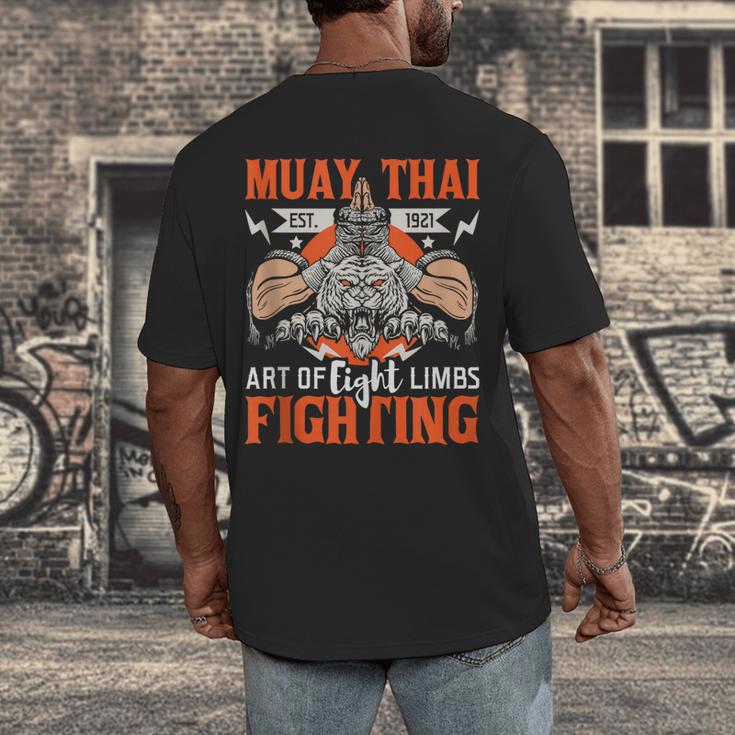 Muay Thai Fighting MMA Thai Boxing Mixed Martial Arts Men's Back Print T-Shirt Muay Thai Fighting MMA Thai Boxing Mixed Martial Arts Men's Back Print T-Shirt