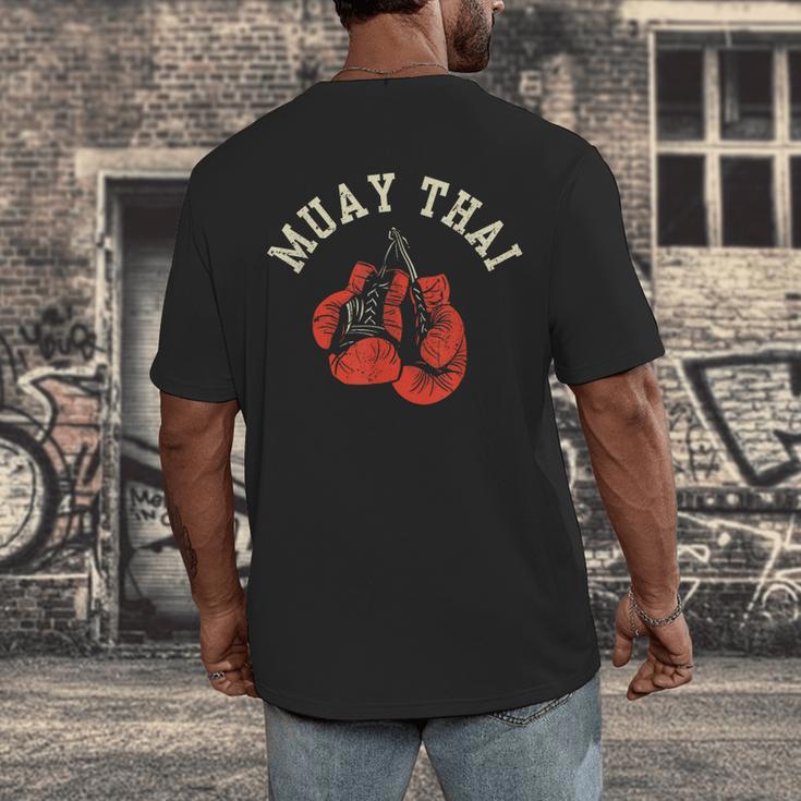 Muay Thai Hobby Boxing Fighter Martial Arts Men's Back Print T-Shirt
