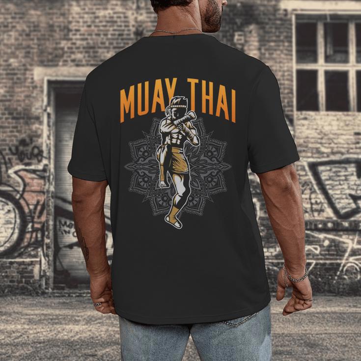 Muay Thai Hobby Martial Arts Fighter Boxing Men's Back Print T-Shirt