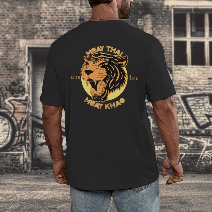 Muay Thai Muay Khao Kickboxing Men's Back Print T-Shirt Muay Thai Muay Khao Kickboxing Men's Back Print T-Shirt