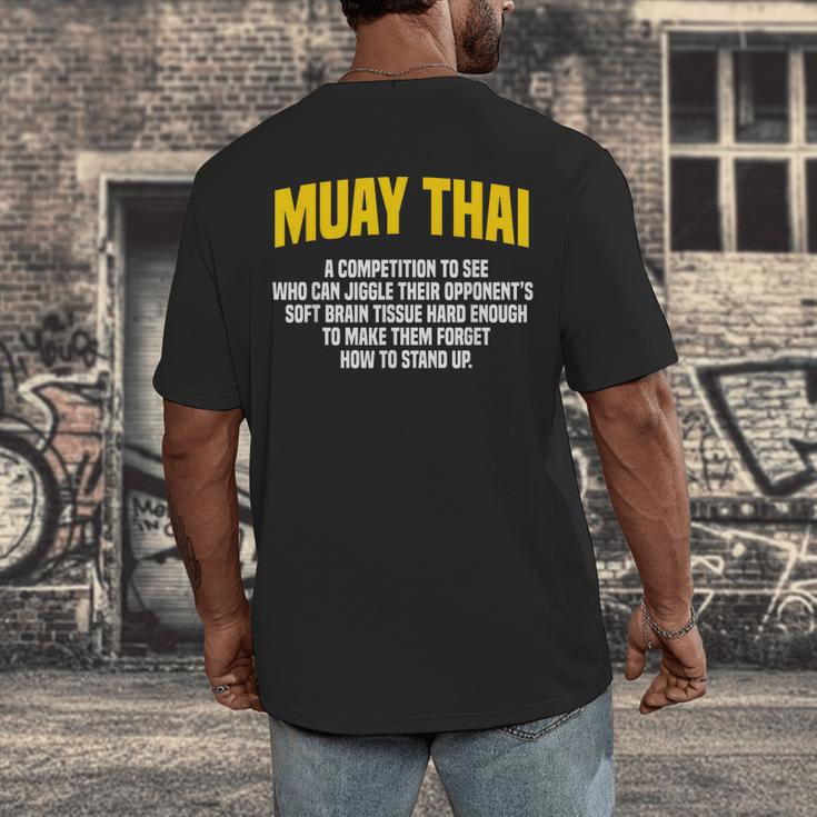 Muay Thai Martial Arts Combat Sports Men's Back Print T-Shirt