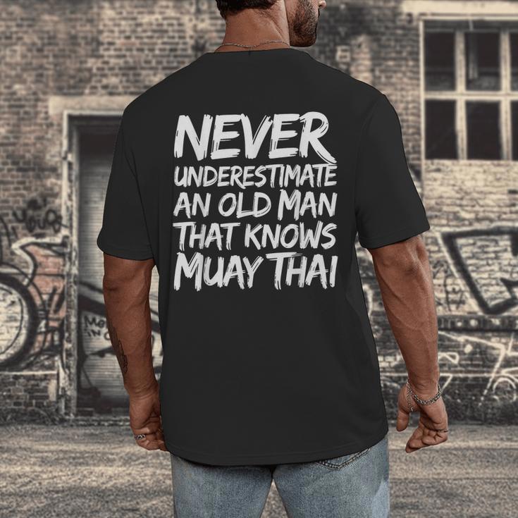 Muay Thai For Men Boys Dad Mixed Martial Arts Men's Back Print T-Shirt Muay Thai For Men Boys Dad Mixed Martial Arts Men's Back Print T-Shirt